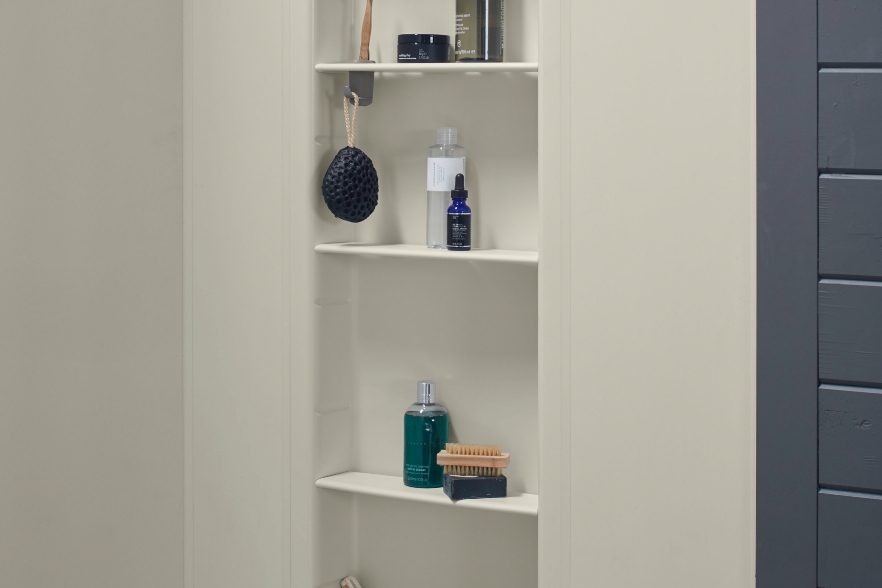 Shower Shelving Shower Storage Solutions KOHLER LuxStone Showers