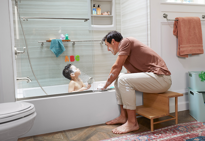 7 tricks to turn a tub into a walk-in shower